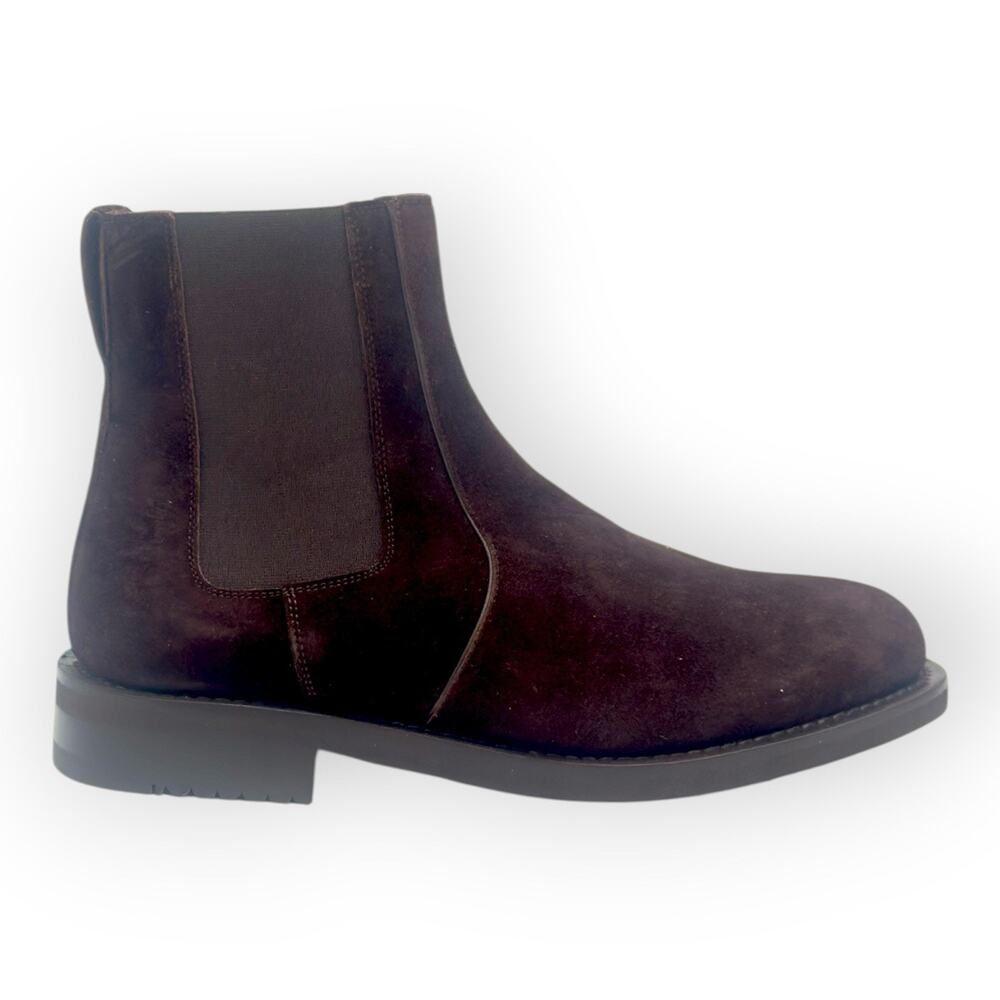 Brown Suede Leather Chelsea Boots Size 8.5 / 7.5UK EEE New